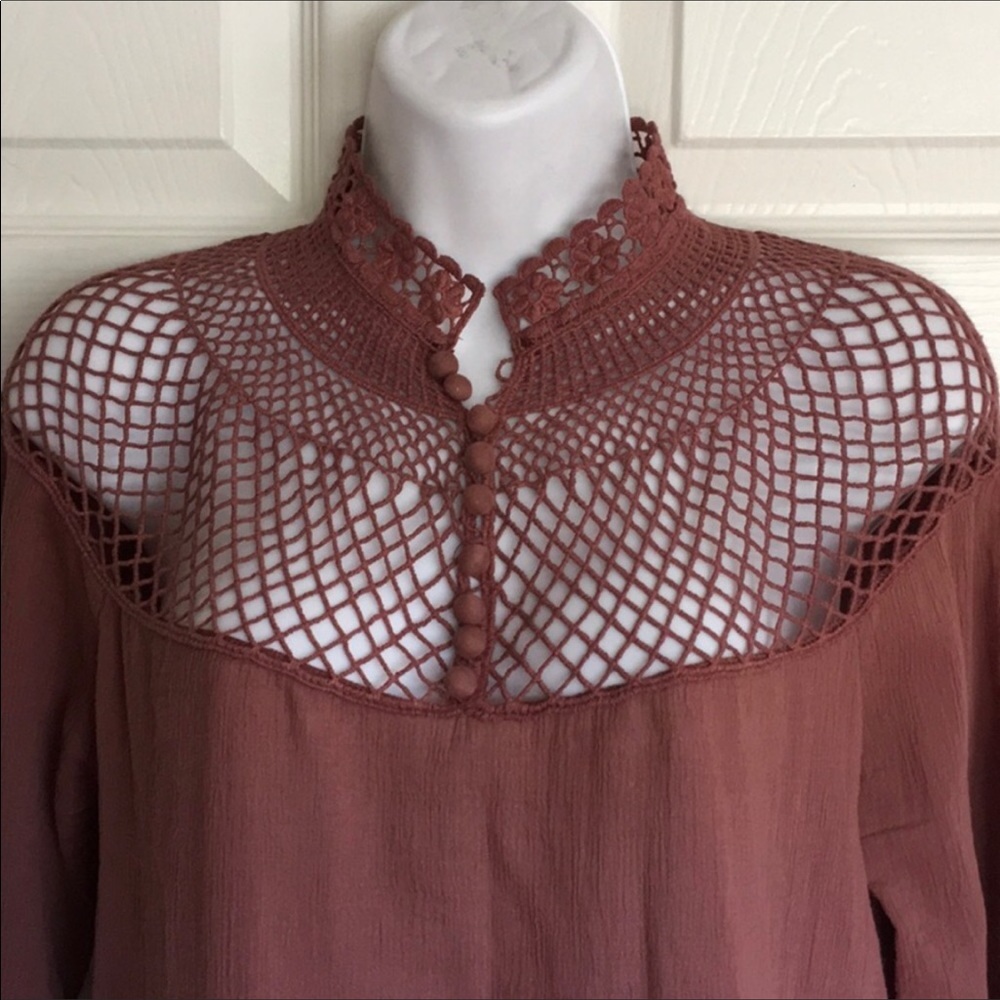 Free People top, burnt rust color
